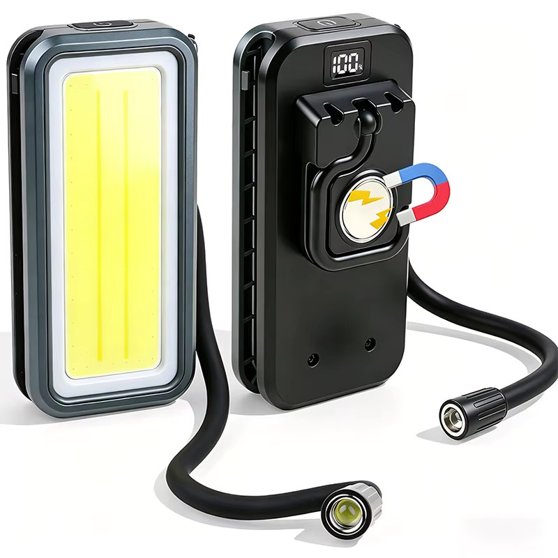 BALDR Multifunktionale Campinglampe in Schwarz mit Akku, Magnetischem Haken und Stiftclip als Arbeitsleuchte für Garten und Outdoor-Einsätze - Bild 4