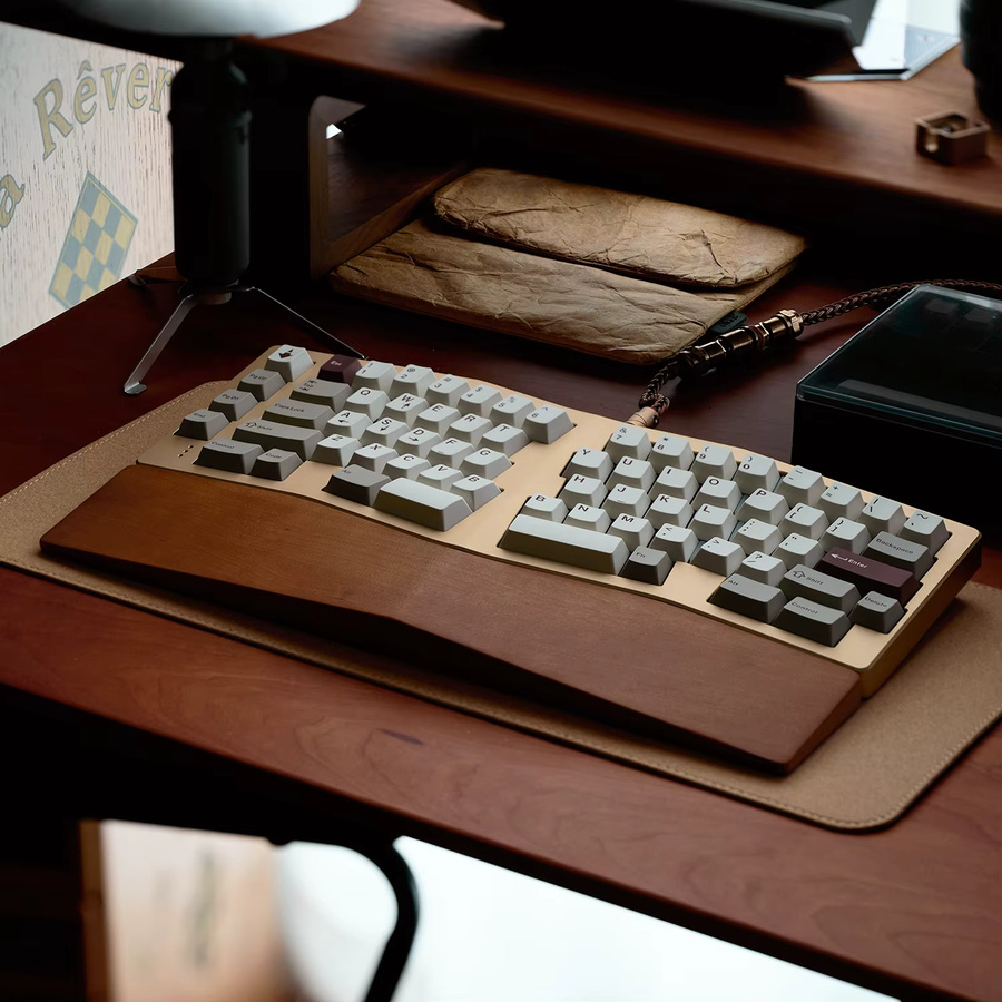 JKDK Retro Chocolate PBT-Tastenkappen im Kirschprofil für mechanische Tastaturen in Braun - Bild 4