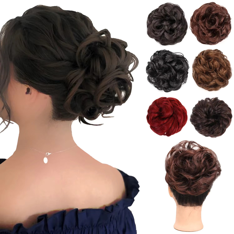 allaosify Chignon Haarteil, synthetisch, Unisex - Bild 4