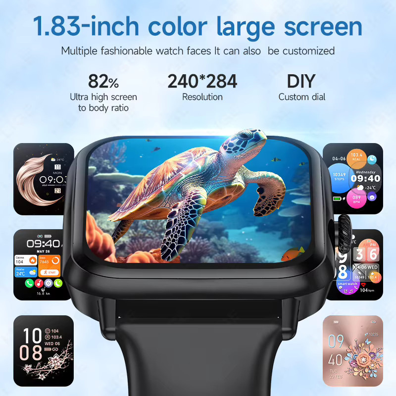 LIGE Smartwatch, Schwarz, Silikon, Unisex - Bild 3