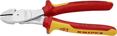 Knipex Kraft-Seitenschneider 74 06 200 VDE isoliert verchromt rot Länge: 200 mm - Bild 1