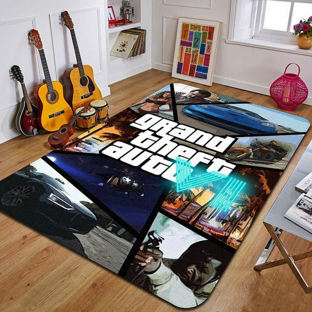 Karpetti Dekoteppich Grand Theft Auto Design, Mehrfarbig, B/T: 80 x 50 cm - Bild 1