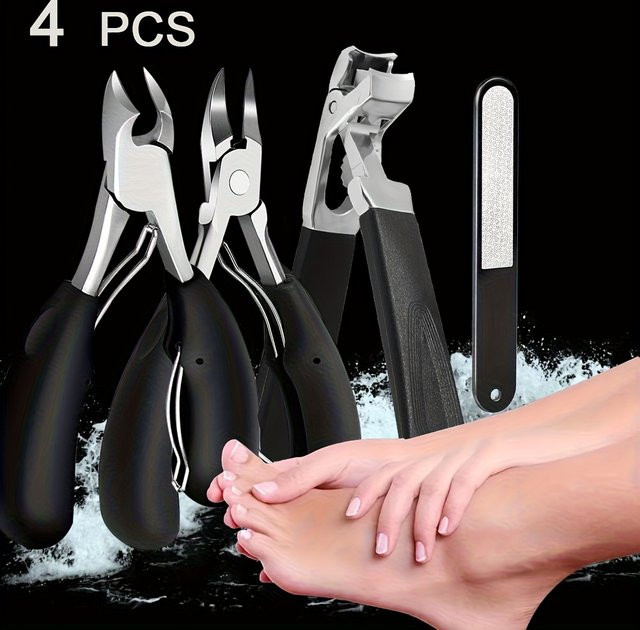 OLOEY Nagel- und Zehennagelknipser-Set, 4-teilig, Unisex - Bild 1