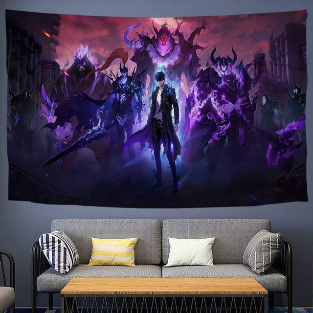 Potdemiel Anime Solo Wandbehang Cartoon Tapisserie zur Dekoration in Multicolor - Bild 1