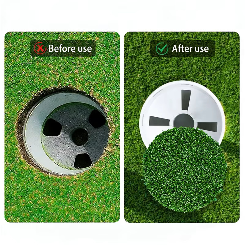 Efunist Golf-Grubenabdeckung mit simuliertem Rasen aus Kunststoff in Green - Bild 5