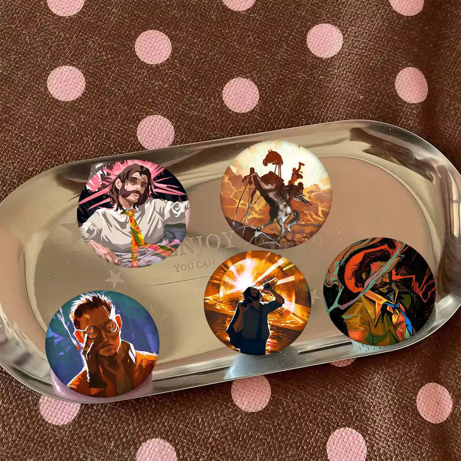 Brosche Game Disco Elysium, Rundes Abzeichen, Unisex - Bild 2