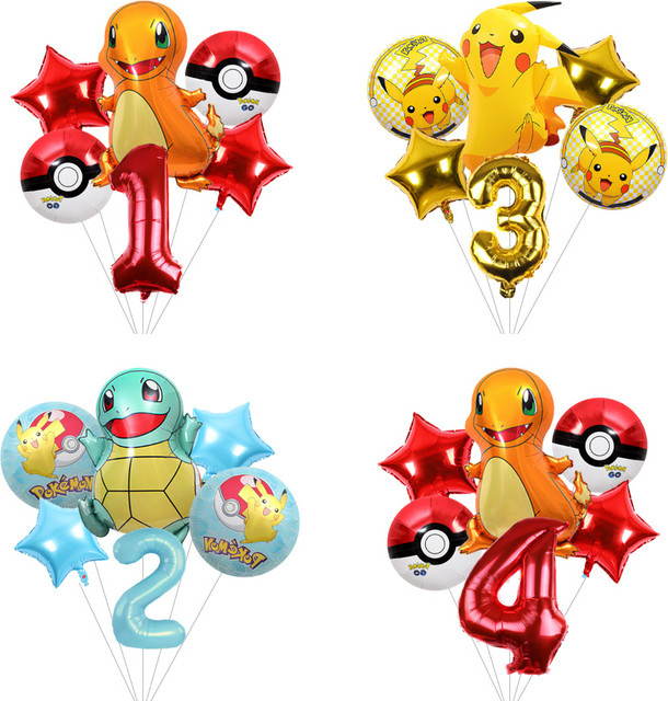 Potdemiel Pikachu Cartoon Folienballon für Kindergeburtstage und Partydekorationen - Bild 1