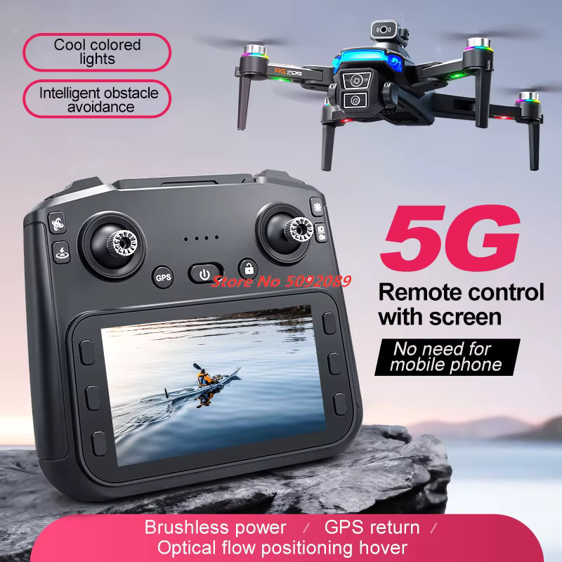Tccicadas GPS Drohne mit Dual-Kamera für 8K HD Luftaufnahmen, 5G RC Quadcopter mit Bildschirm und Hindernisvermeidung, Schwarz - Bild 2