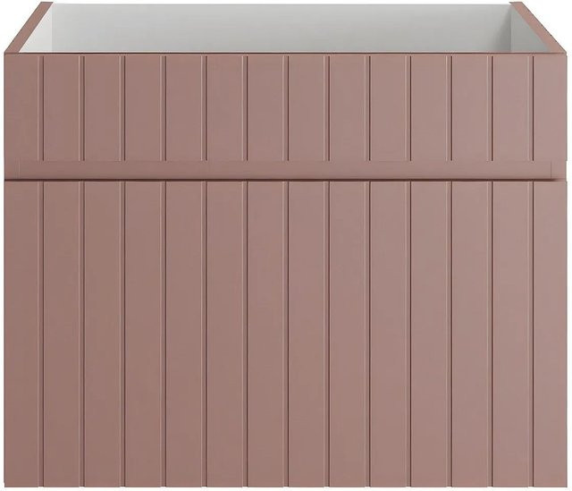 Waschbeckenunterschrank Vente-unique Satara in Puderrosa mit geriffeltem Design und mattem Finish, Breite: 60 cm, Tiefe: 46 cm, Höhe: 2,5 cm - Bild 1