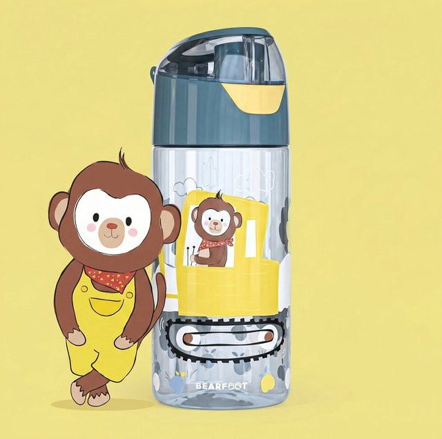 Bearfoot Trinkflasche aus Tritan in Blau, 450 ml, BPA-frei und spülmaschinenfest - Bild 1