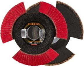 RHODIUS TOPline VISION SPEED Fächerschleifscheibe Keramik K60 Durchmesser: 115 mm, Bohrung: 22,23 mm - Bild 1