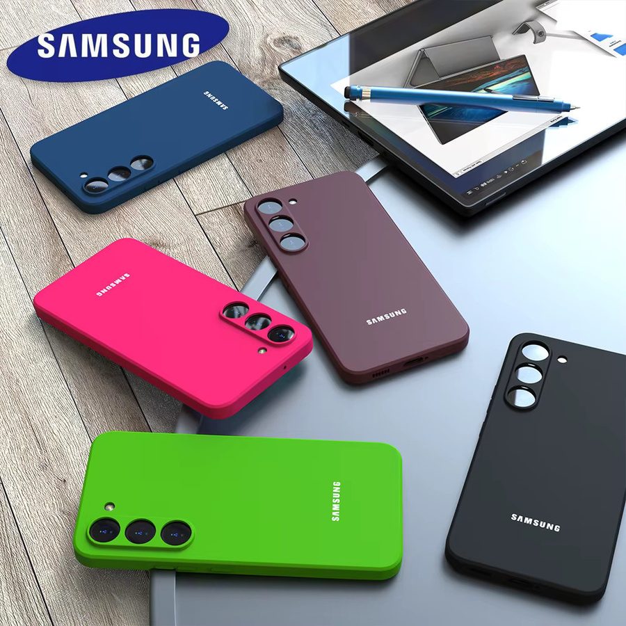 Stoßfeste Silikon Schutzhülle für Samsung Galaxy S25 FE S24 S23 S22 S21 Plus Ultra S20 FE in Rot - Bild 1