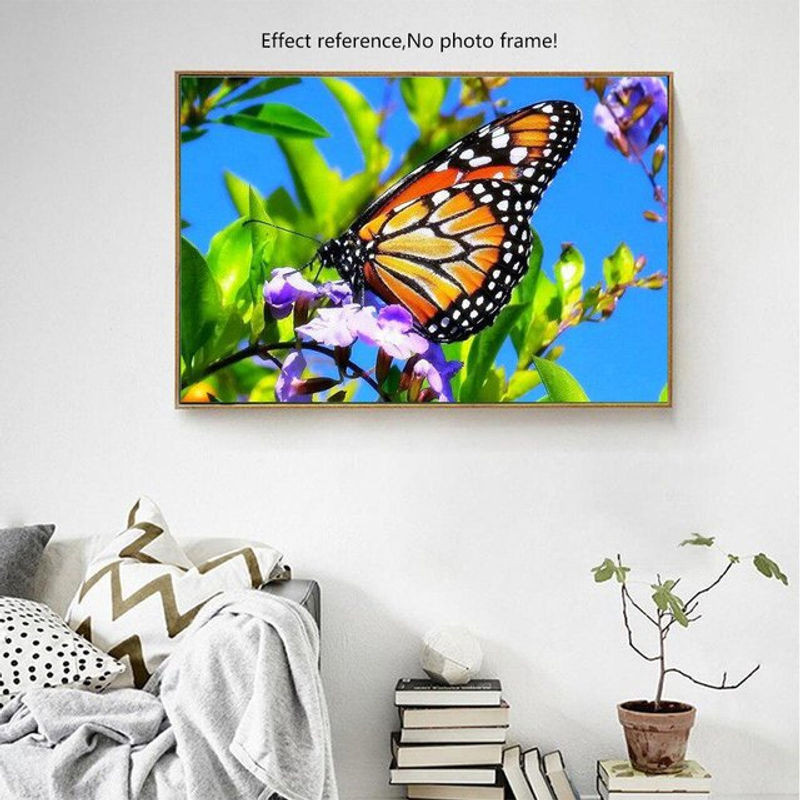 FIYO Diamond Painting Schmetterling als 5D Diamant Stickerei in Mehrfarbig, B/H: 30 x 20 cm - Bild 1