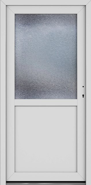 Roro Nebeneingangstür OKE 1155 Kunststoff mit Glaseinsatz Weiß B: 98 cm, H: 198 cm, DIN Rechts - Bild 1