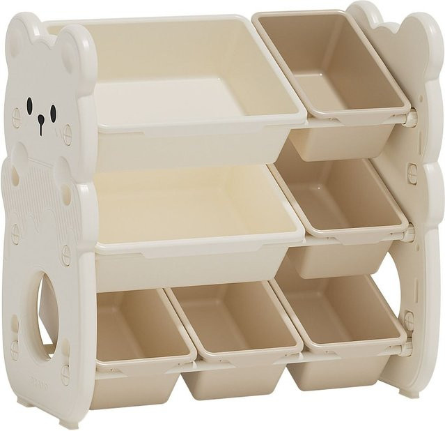 Moni Kinder Aufbewahrungsschrank kleiner Bär mit 7 Aufbewahrungsboxen B/T/H: 66 x 38,5 x 67 cm - Bild 1