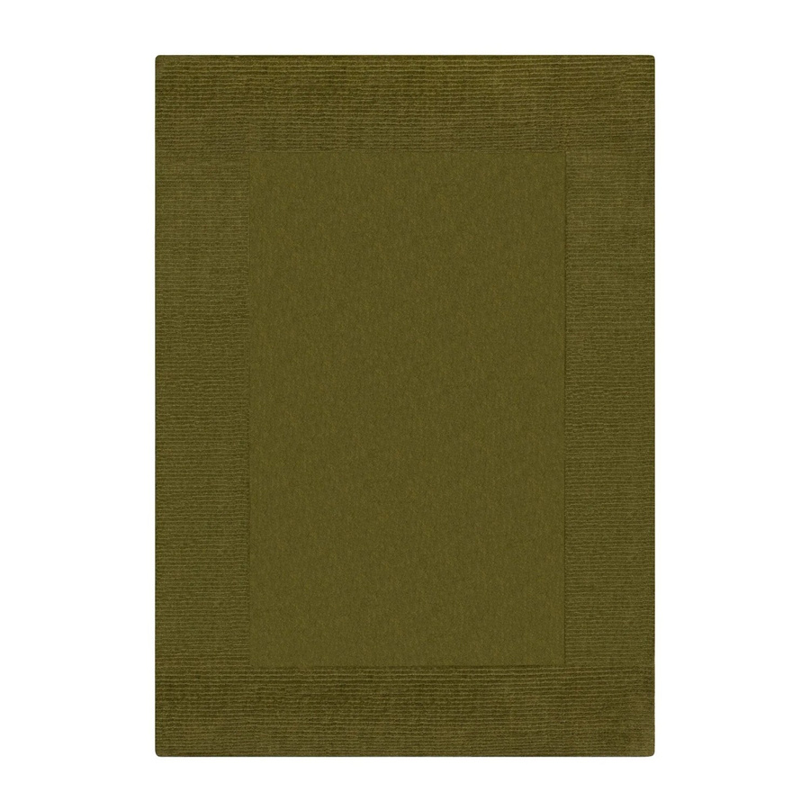 Flair Rugs Wollteppich Wool Border in Grün, B x T: 120 x 170 cm - Bild 2