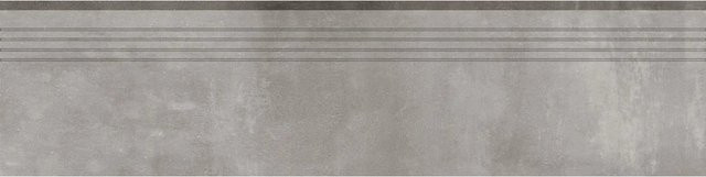 Trittstufe Denver Feinsteinzeug von UNITED TILE UND MOSAIC in Grey mit Betonoptik, glasiert und matt, B: 120 cm, H: 30 cm - Bild 1