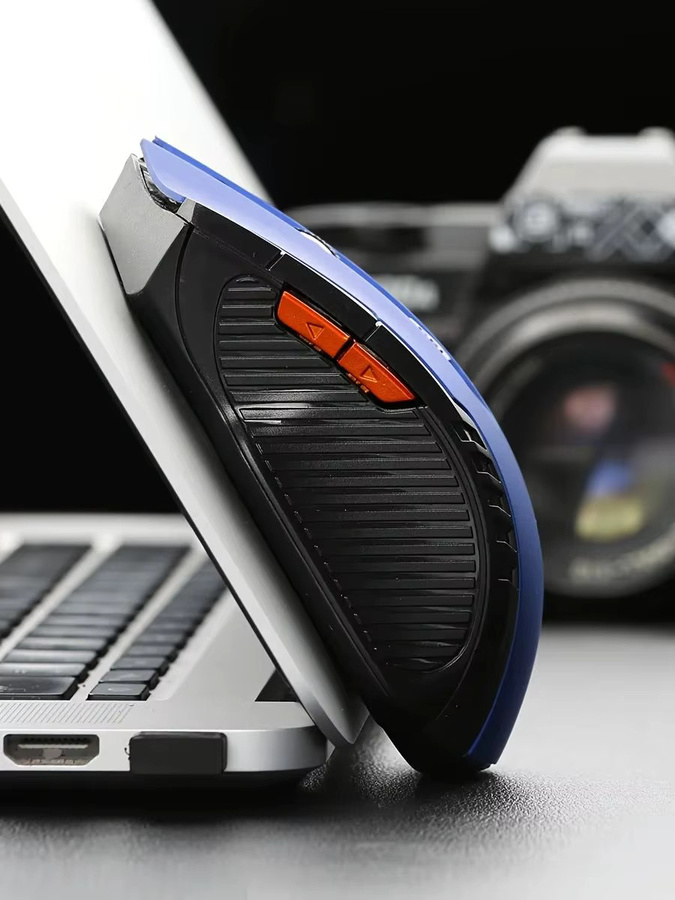 Congdi Kabellose Gaming-Maus mit 2,4 GHz USB-Empfänger, optische Maus mit 6 Tasten und einstellbarer DPI in Blau für PC und Computer - Bild 7