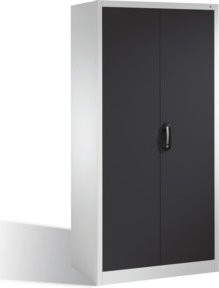 C+P Aktenschrank Acurado mit Drehtüren, 5 Ordnerhöhen, Stahl, lackiert, Front Schwarzgrau, Korpus Lichtgrau, H x B x T: 195 x 93 x 60 cm - Bild 1