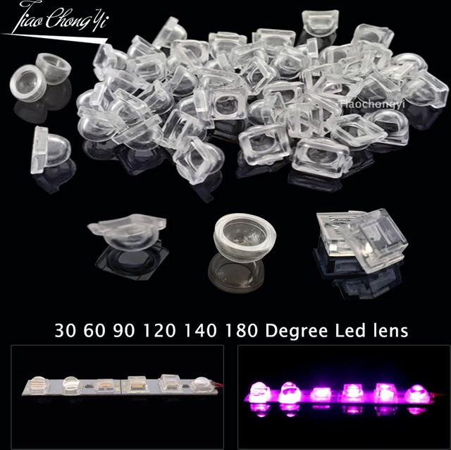 100 Stück TiaoChongYi Konvexe Optische Linsen für 5050 SMD WS2812 WS2811 SK6812 RGB LED Streifen, Transparent - Bild 1