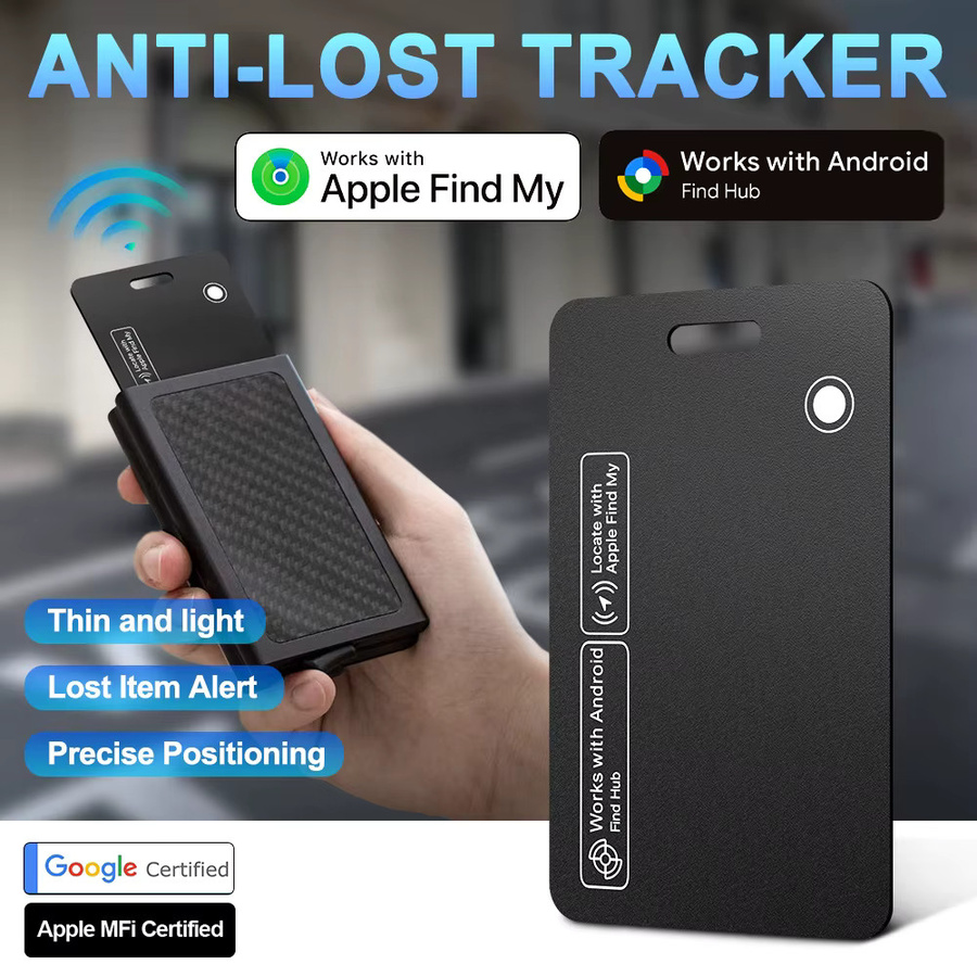 Peocke Dual-System Tracker-Karte in Schwarz für iOS und Android mit Bluetooth und GPS zur Anti-Verlust-Ortung via Google Find My Device App - Bild 2