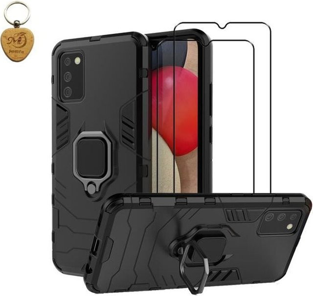 MMlife Schutzset für Samsung Galaxy A02S mit Hülle und Panzerglas, 2-teilig, Schwarz - Bild 1