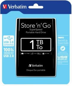 Verbatim Store 'n' Go Externe Festplatte 1TB USB 3.0 2,5 Zoll Schwarz - Bild 3