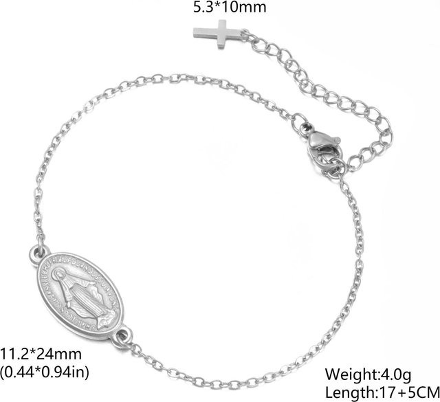 YULIN Armband, Edelstahl, Perlen, Silber, Damen, 17-22 cm - Bild 1