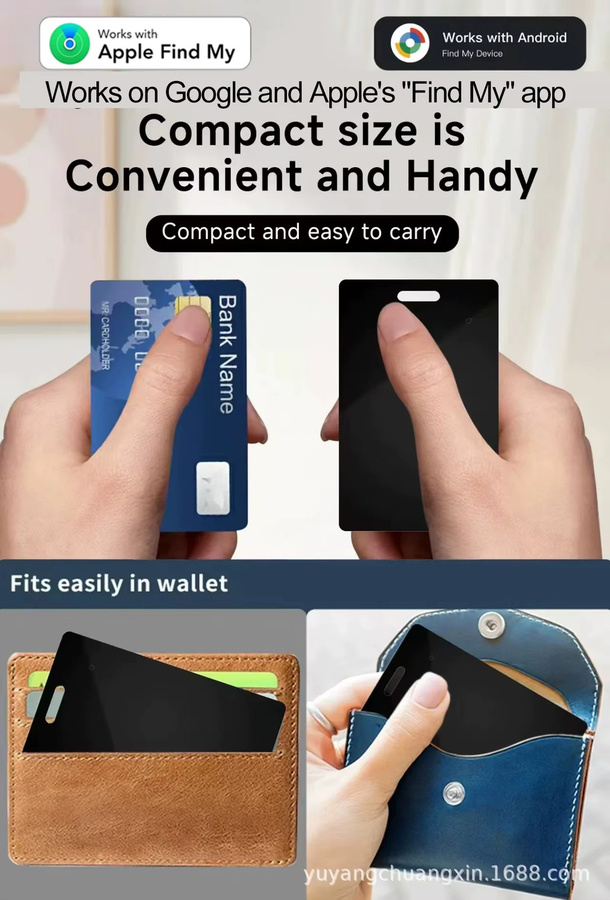 Leapii Slim Wallet Smartcard-Tracker in Schwarz, wasserdichter Bluetooth-Artikelfinder für iOS und Android - Bild 4