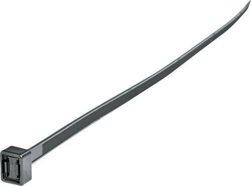 HellermannTyton Kabelbinder CT375-PA66HS-BK mit Spreizanker, Schwarz, Länge: 375 mm, Breite: 7,60 mm, 500 Stück - Bild 1