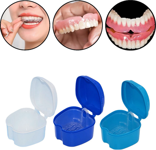 Dentworld Prothesen-Aufbewahrungsbox mit Hänge-Netz, Reinigungsbox - Bild 1