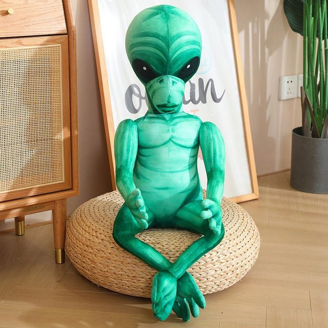 Kidsly Alien Plüsch Spielzeug Puppen, Grün Blau, 100cm, ab 14 Jahre - Bild 1