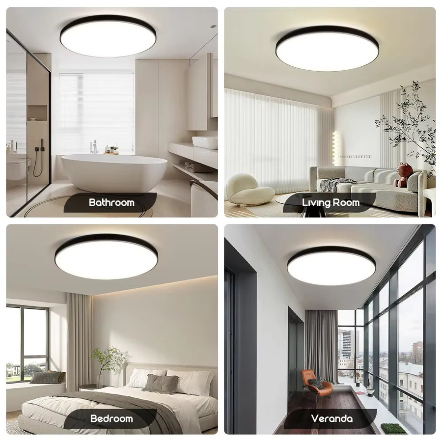 CANMEIJIA Dimmbare LED-Deckenleuchte in Weiß, ultradünnes Panel für Wohnzimmer und Badezimmer, Cool White - Bild 5