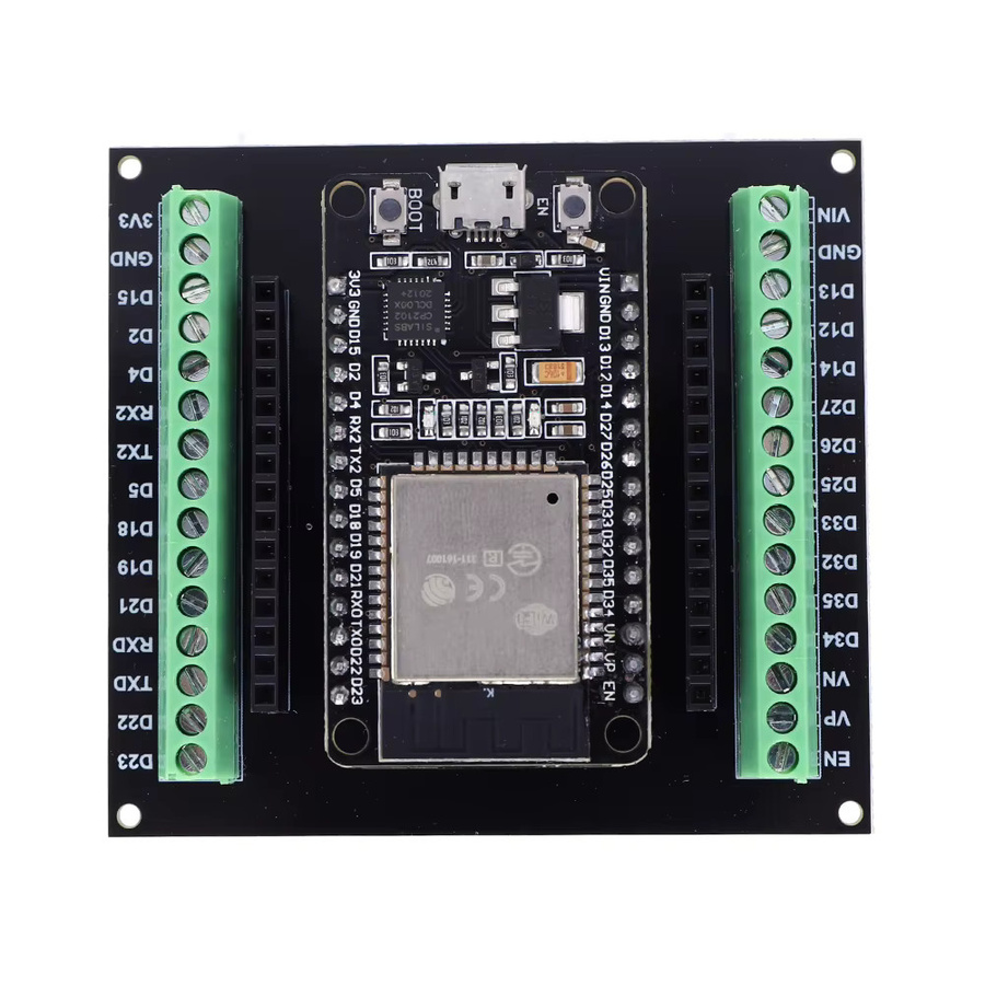 ALLOET ESP32 Entwicklungsboard NodeMCU-32S CP2102 mit WiFi und Bluetooth in Schwarz - Bild 1