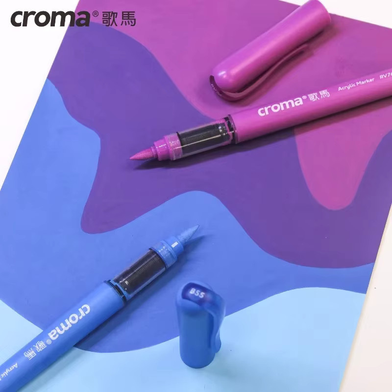 Croma 160/1 Acryl-Marker-Set mit weicher Spitze, nachfüllbar, Multicolor - Bild 3
