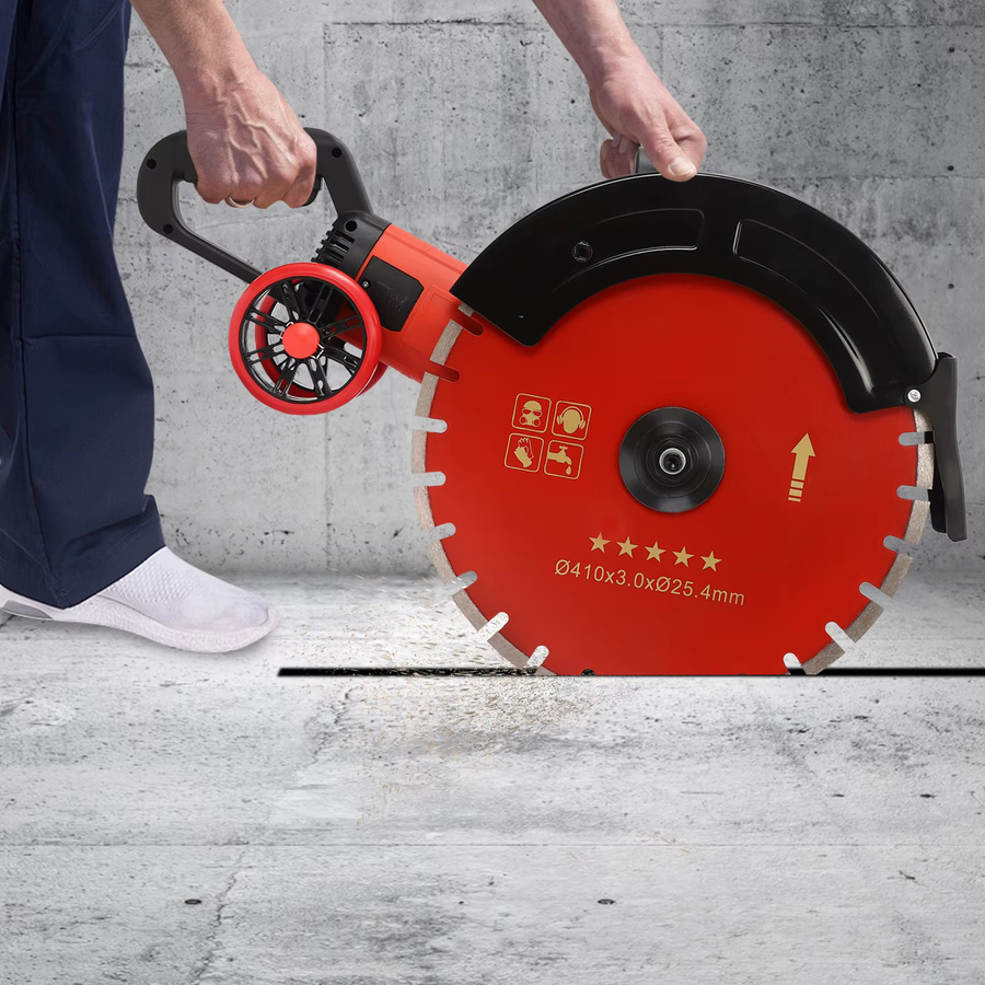 CNCEST Elektrische Betonsäge 4000W in Rot mit Wasserpumpe für Ziegel und Stein, 165mm Schnitttiefe - Bild 2