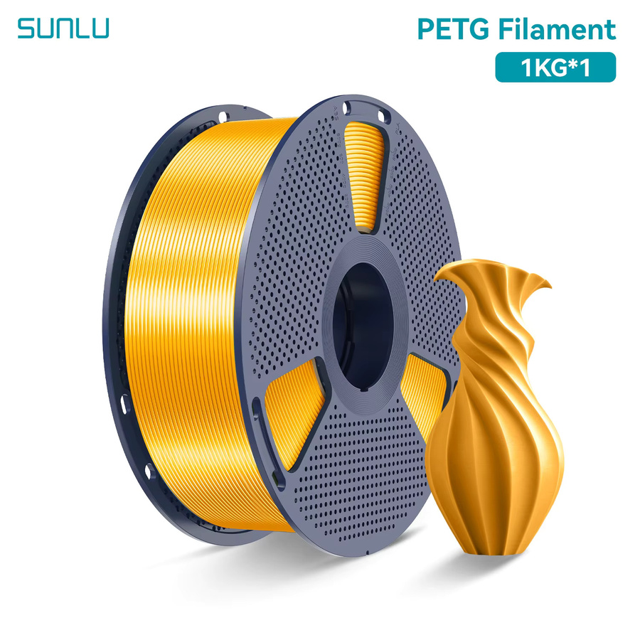 SUNLU PETG 3D-Drucker-Filament für FDM-Druck, Durchmesser: 1,75 mm, Farben: Weiß, Gold, Gelb - Bild 3