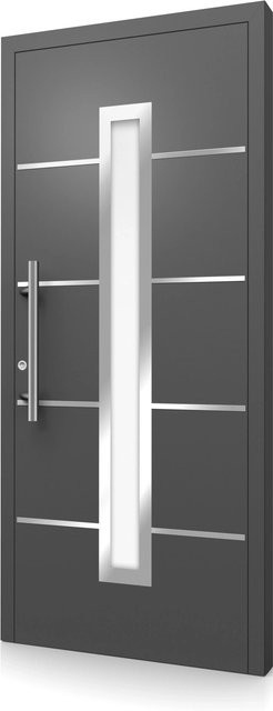 Aluminium-Haustür Splendoor Moderno in Anthrazit Metallic, Anschlag Links, B: 110 cm, H: 210 cm - Bild 1