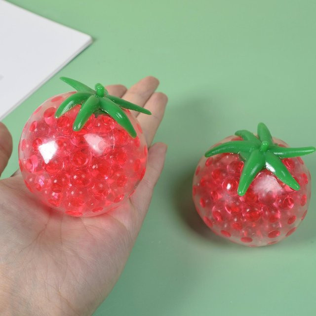 A Family Of Home Textiles Squishy Flüssig Tomate, Stressabbau Quetschspielzeug, Simulation Obst, Sensorisches Fidget Spielzeug - Bild 1