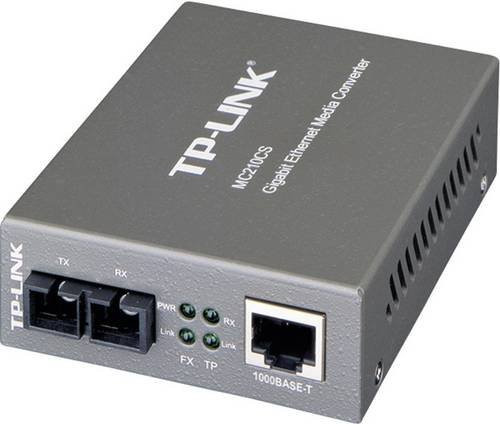 TP-Link MC210CS SFP LAN Netzwerk-Medienkonverter 1 GBit/s, RJ-45 zu SC-Einzelmodus, Grau - Bild 1