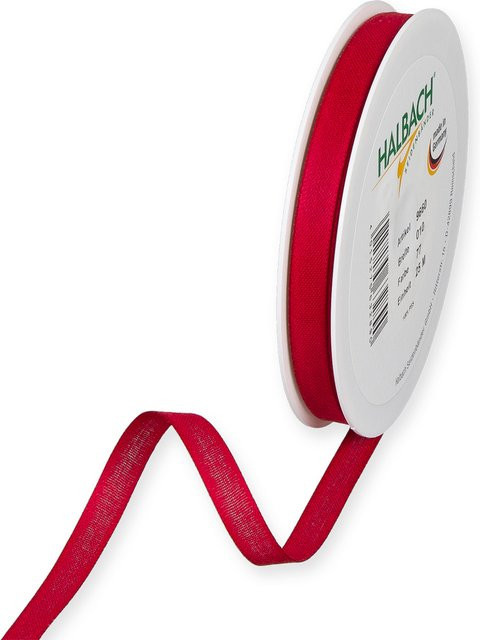 Halbach Dekoband in Baumwolloptik aus Polyester, Rot, Breite: 10 mm, Länge: 7 m - Bild 1