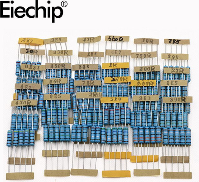 150er Set Metallfilm-Widerstände mit 30 Werten von 0,1 Ohm bis 820 kOhm für DIY-Projekte - Bild 1