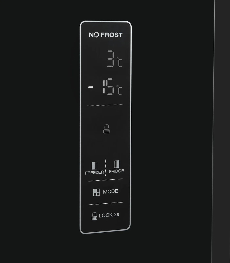 Exquisit SBS150-GF-040F Side by Side Kühlschrank in Schwarz mit No-Frost und Eco-Mode, B/T/H: 90,5 x 60 x 177 cm - Bild 3