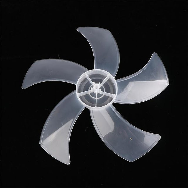 Twoo Ersatz-Ventilatorblatt aus Kunststoff für 16 Zoll Ventilatoren, 5 Blätter mit Mutternabdeckung, transparent - Bild 1