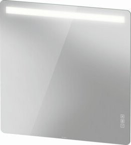 Duravit Lichtspiegel Luv LED mit Touch-Schalter, quadratisch, Silber, B/H: 120 x 120 cm, Tiefe: 3,8 cm - Bild 1