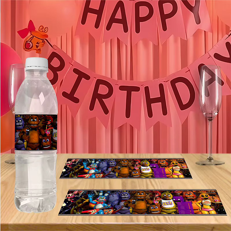 6 Stück Five Nights at Freddy's Aufkleber in Mehrfarbig für Wasserflaschen und Partydekorationen - Bild 3