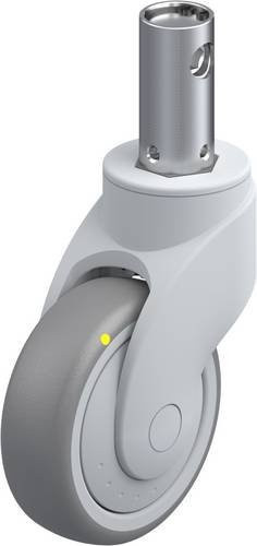 Blickle Lenkrolle LWGE-TPA 101KF-CS11-ELS mit Feststeller in Grau und Silber, Rad-Durchmesser: 100 mm, Tragfähigkeit: 70 kg - Bild 1
