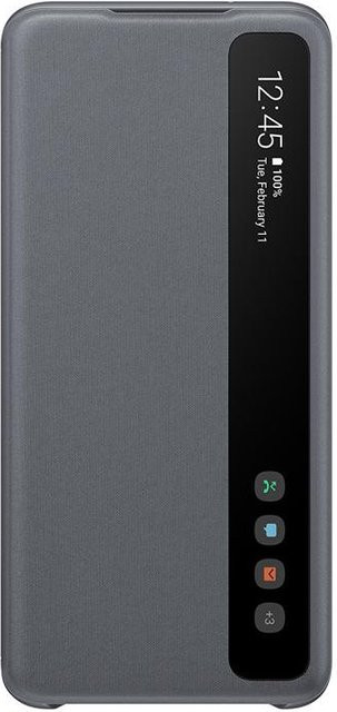 Smart View Flip Handyhülle mit vertikalem Spiegel für Samsung Galaxy S20 Ultra in Grau - Bild 1