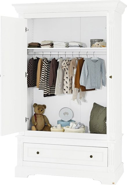 Pinolino Kleiderschrank Emilia 2-türig in Weiß mit Soft-Close-Technik und integrierten Schubladen, B/T/H: 128 x 58 x 208 cm - Bild 1