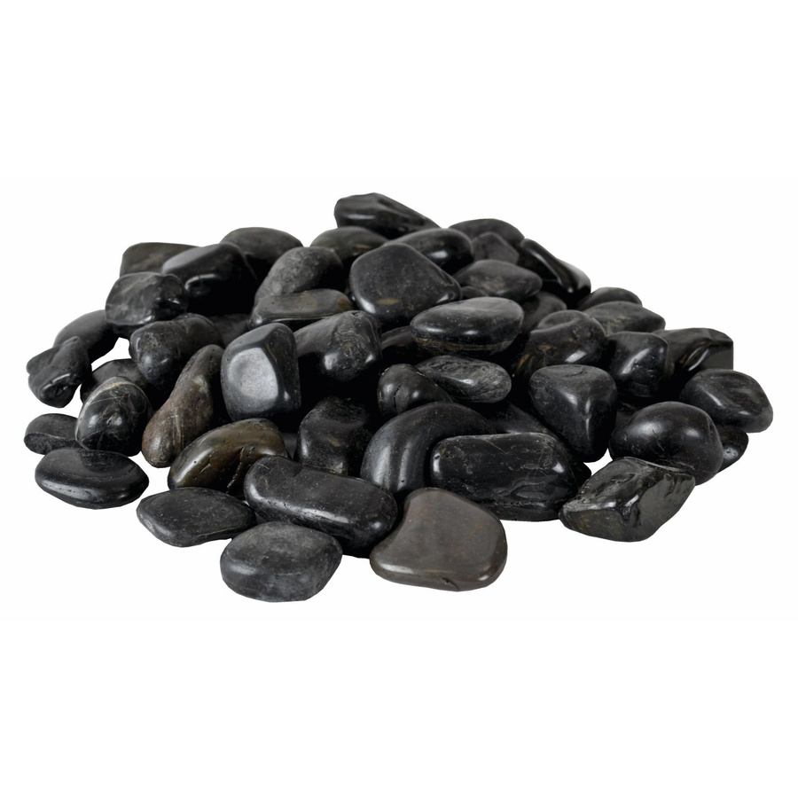 Intergarden Zierkies Dekosteine Schwarz Poliert 20 kg Kieselsteine 5-8 cm - Bild 2